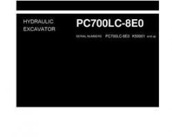 Komatsu Excavators Crawler Model Pc700Lc-8-E0 Shop Service Repair Manual - S/N K50001-UP
