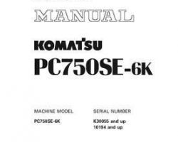 Komatsu Excavators Crawler Model Pc750-6-Auto Greasing Shop Service Repair Manual - S/N K30055-UP