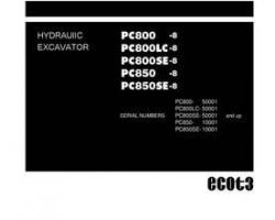 Komatsu Excavators Crawler Model Pc800Se-8 Shop Service Repair Manual - S/N 50001-UP