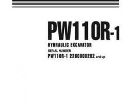 Komatsu Excavators Wheeled Model Pw110R-1 Shop Service Repair Manual - S/N 2260000282-UP