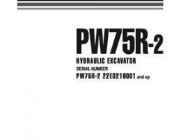 Komatsu Excavators Wheeled Model Pw75R-2 Shop Service Repair Manual - S/N 22E0210001-UP