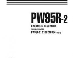 Komatsu Excavators Wheeled Model Pw95R-2 Owner Operator Maintenance Manual - S/N 21D0220354-UP