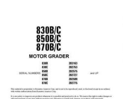 Komatsu Forwarders Model 830B Owner Operator Maintenance Manual - S/N U203163-UP