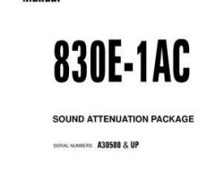 Komatsu Forwarders Model 830E-1-Ac Owner Operator Maintenance Manual - S/N A30500-UP