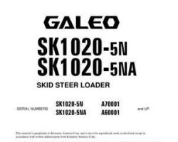 Komatsu Skid Steer Loaders Model Sk1020-5-Na Shop Service Repair Manual - S/N A60001-UP