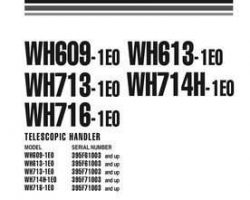 Komatsu Telescopic Handlers Model Wh609-1-Tier 3 Shop Service Repair Manual - S/N 395F61003-UP
