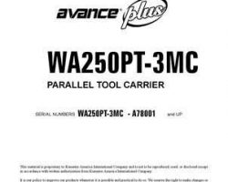 Komatsu Wheel Loaders Model Wa250Pt-3-Mc Shop Service Repair Manual - S/N A78001-UP
