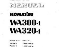 Komatsu Wheel Loaders Model Wa320-1 Shop Service Repair Manual - S/N 10001-20000