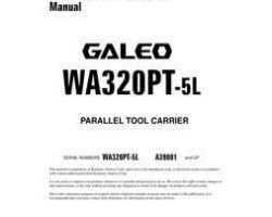 Komatsu Wheel Loaders Model Wa320Pt-5-L Owner Operator Maintenance Manual - S/N A39001-UP