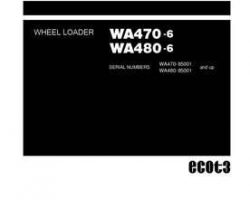 Komatsu Wheel Loaders Model Wa470-6 Shop Service Repair Manual - S/N 85001-90000