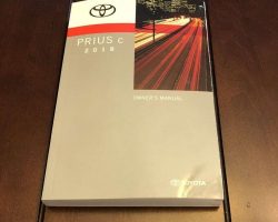 2018 Toyota Prius C Owner's Manual
