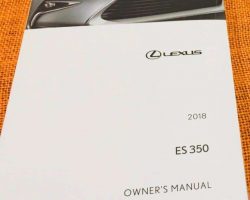 2018 Lexus ES350 & Owner's Manual