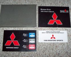 1998 Mitsubishi Montero Sport Owner's Manual Set