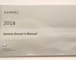 2018 GMC Savana Owner's Manual