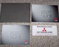 2001 Mitsubishi Montero Sport Owner's Manual Set