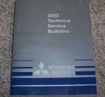 2003 Mitsubishi Montero Sport Technical Service Bulletins Manual