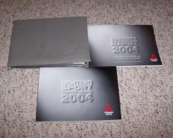 2004 Mitsubishi Montero Sport Owner's Manual Set