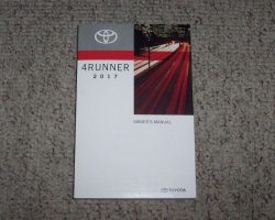 2017 Toyota 4Runner Owner's Manual
