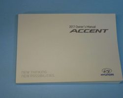 2017 Hyundai Accent Owner's Operator Manual User Guide