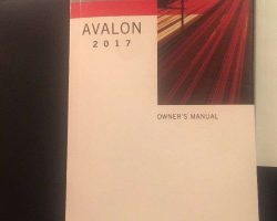 2017 Toyota Avalon Owner's Manual