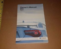 2017 Subaru BRZ Owner's Manual