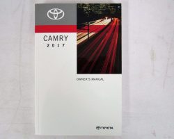 2017 Toyota Camry Owner's Operator Manual User Guide