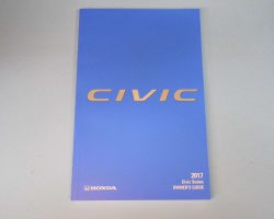 2017 Honda Civic Sedan Owner Operator User Guide Manual