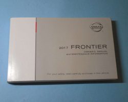 2017 Nissan Frontier Owner's Operator Manual User Guide