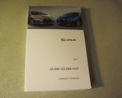 2017 Lexus GS200t, GS350 & GSF Owners Manual
