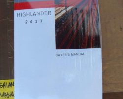 2017 Toyota Highlander Owner's Manual