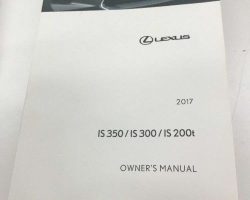 2017 Lexus IS200t, IS300 & IS350 Owner's Manual