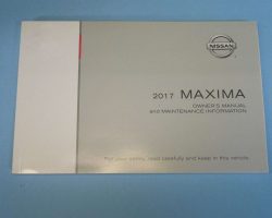 2017 Nissan Maxima Owner's Manual