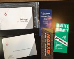 2017 Mitsubishi Mirage Owner's Manual Set