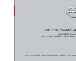 2017 Nissan NV Passenger Owner's Manual