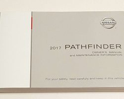 2017 Nissan Pathfinder Owner's Operator Manual User Guide