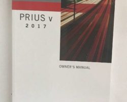 2017 Toyota Prius V Owner's Manual