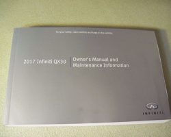 2017 Infiniti QX30 Owner's Manual