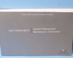 2017 Infiniti QX70 Owner's Manual