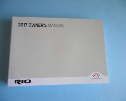 2017 Kia Rio Owner's Operator Manual User Guide