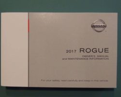 2017 Nissan Rogue Owner's Operator Manual User Guide