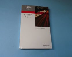 2017 Toyota Tacoma Owner's Operator Manual User Guide