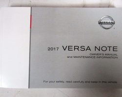 2017 Nissan Versa Note Owner's Manual