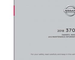 2018 Nissan 370Z Owner's Manual