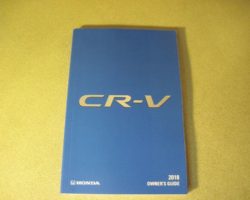2018 Honda CR-V Owner Operator User Guide Manual
