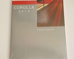 2018 Toyota Corolla Owner's Manual