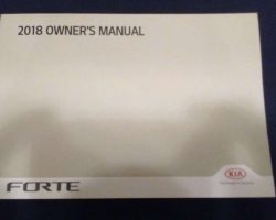 2018 Kia Forte Owner's Manual