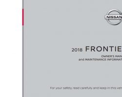 2018 Nissan Frontier Owner Operator User Guide Manual