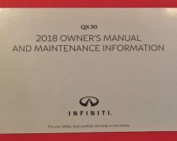 2018 Infiniti QX30 Owner's Manual