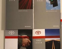 2018 Toyota Rav4 Owner's Manual Set