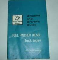 1984 Detroit Diesel 8.2L Fuel Pincher Series Engines Operator's Manual